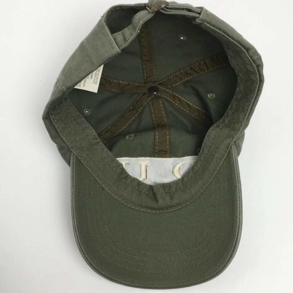 Ducks Unlimited Hat Mens OSFM Olive Green Embroidered Cotton Adjustable Ball Cap